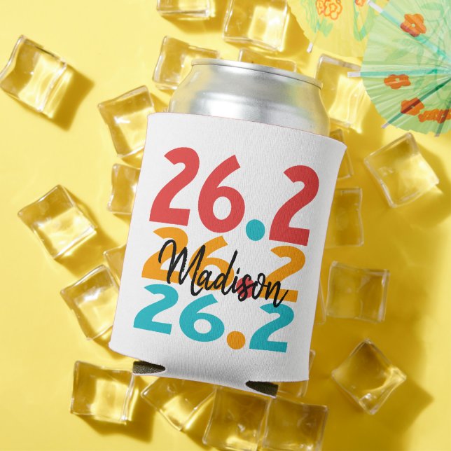 26.2 Personalisierter Marathon Runner Thema bunt Dosenkühler (In Situ Sommer)