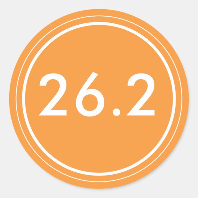 26.2 Sticker | Orange et blanc (Devant)