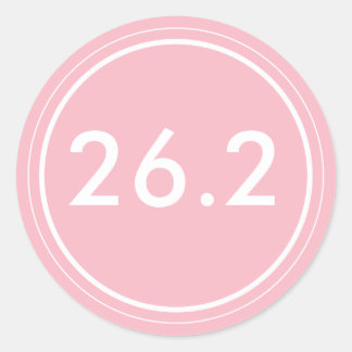 26.2 Sticker | Rose avec blanc