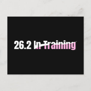 26.2. Training - Girls Marathon Laufen Postkarte