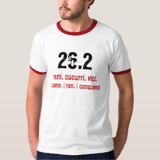 26,2, veni, cucurri, vici., kam ich, ich lief, I T-Shirt