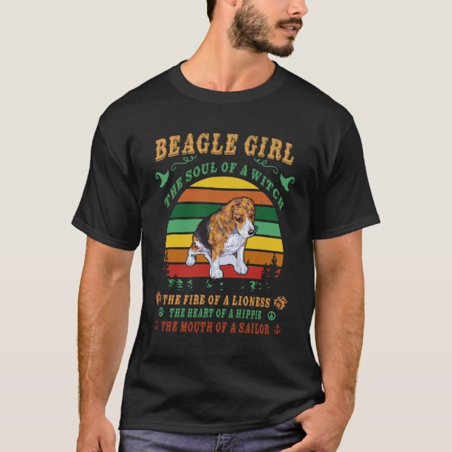 26 Beagle Mädchen das Soul Das Feuer Das Herz der  T-Shirt (Vorderseite)