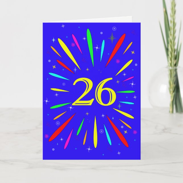 26. Birthday Explosion Card Karte (Vorderseite)