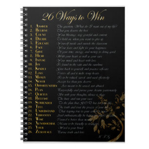 26 façons de gagner le Journal rose noir et or