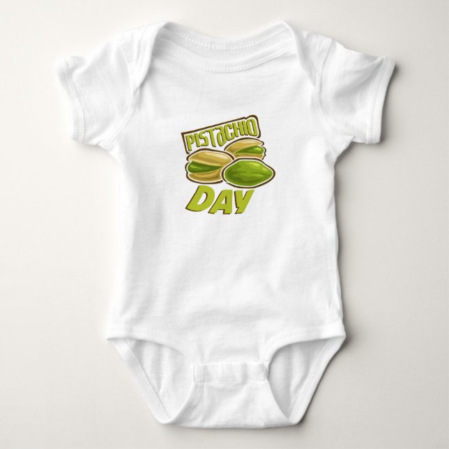 26. Februar - Pistazien-Tag Baby Strampler (Vorderseite)