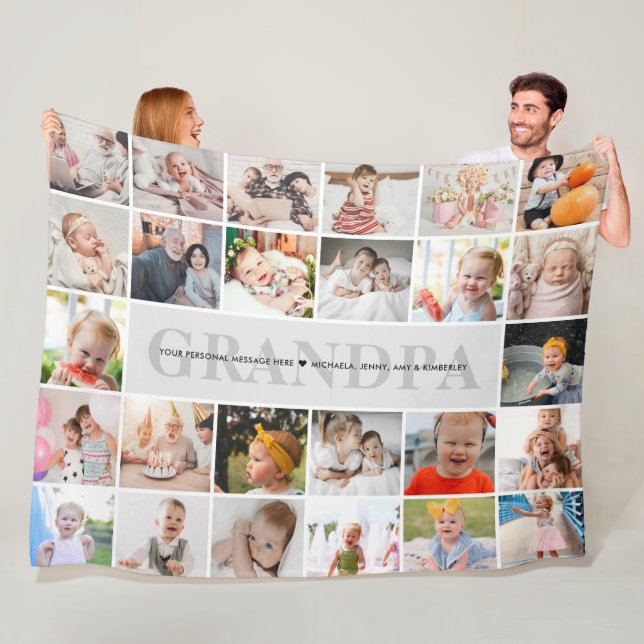 26-Foto-Großpa/Grampy/Grampy-Benutzerdefinierte Me Fleecedecke (Beispiel)