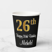 26. Geburtstag - Elegante Luxuriöse Imitate Gold L