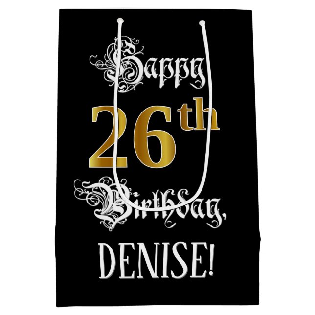 26. Geburtstag ~ Extravagantes Drehbuch; Imitate G Mittlere Geschenktüte (Rückseite)