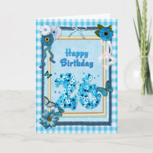 26. Geburtstag mit Scrapbook-Effekt Karte