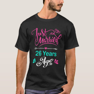 26. Hochzeit Jahrestag Übereinstimmung Paar Ihm un T-Shirt