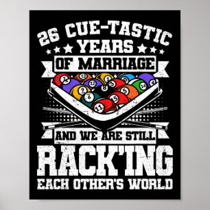26. Hochzeitsplatz Billard 26 Jahre m Poster