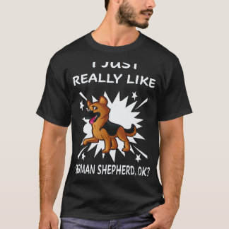 26 Ich mag Deutscher Schäferhund einfach OK Deutsc T-Shirt