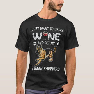 26 Ich will einfach nur Wein trinken und meinen de T-Shirt