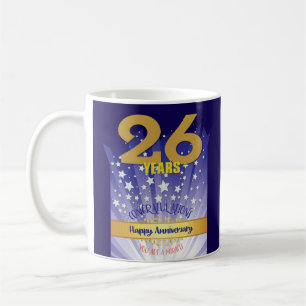 26 Jahre CUSTOM Recovery Jubiläum Fettdruck Ziffer Kaffeetasse