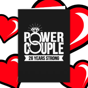 26 Jahre Starker Power Paar Niedlich 26 Jahre Jubi Karte