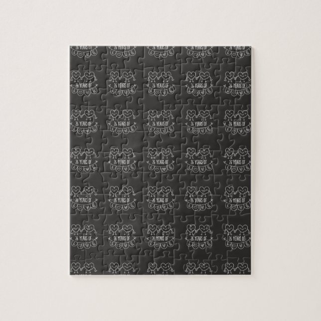 26. Jubiläum Geschenk Chalk Herzen (Vertikal)