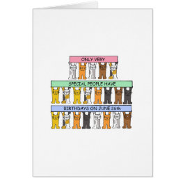 26. Juni Geburtstag Cartoon Katzen