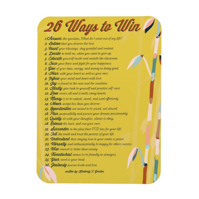 26 Moyens Encouragement Photo Magnet - Mustard (Vertical)