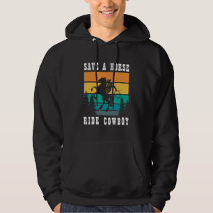 26.Rettet einen Pferdereiten-Cowboy Hoodie