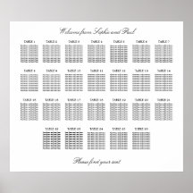 26 Tabelle Elegantes Minimalistisches Sitzdiagramm