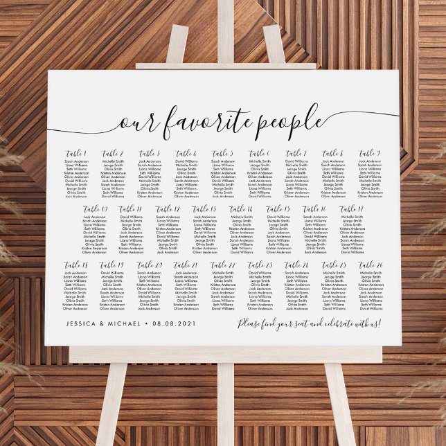 26 Tisch Elegant unsere Lieblings-Sitzkarte Poster (Von Creator hochgeladen)