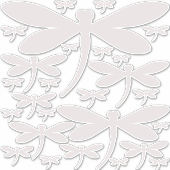 26 Vinyl-Stickers-Dragonfly | Neutrale Farbe Aufkleber (Vorderseite)