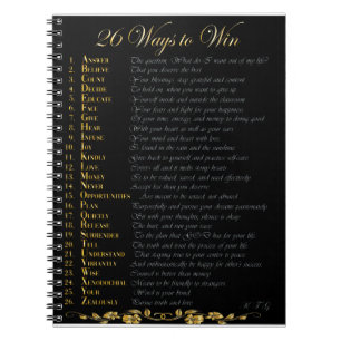 26 Wege zum Gewinnen des Journal - unteres Gold Notizblock
