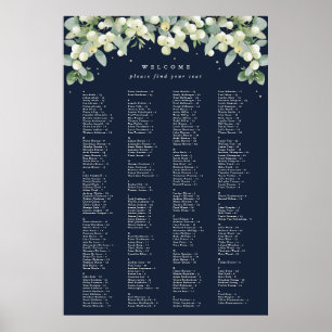 26 x 38" Alphabetische Sitzkarte für 250 Personen Poster