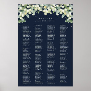 26 x 38" Alphabetische Sitzkarte für 250 Personen Poster