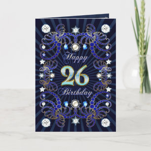 26ème carte d'anniversaire avec les masses des
