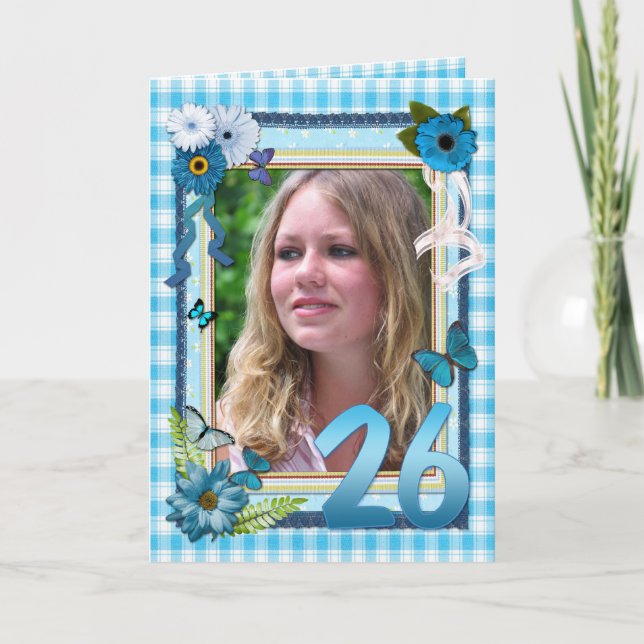 26ème carte photo pour un anniversaire (Devant)