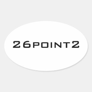 26Nummer2 (26.2) Oval Marathon Sticker
