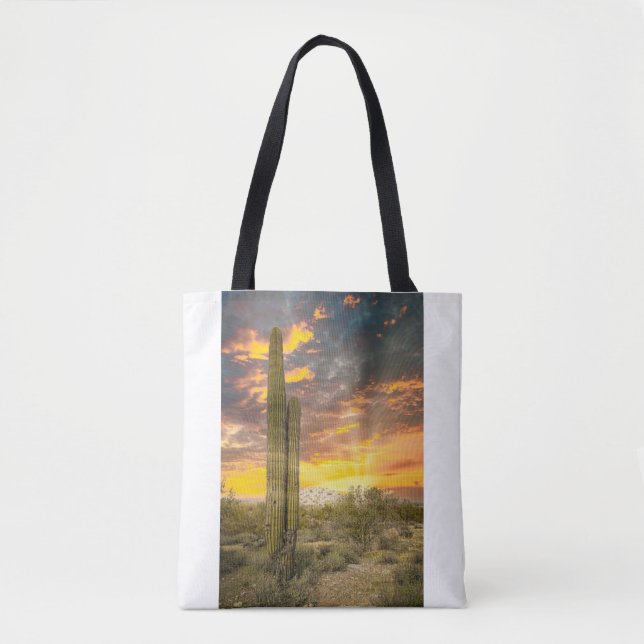 2706-Wüste Landschaft von Arizona bei Sonnenunterg Tasche (Vorderseite)