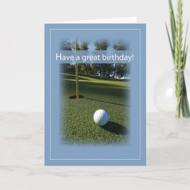 2727 Foto-Golf-Geburtstag Karte (Vorderseite)