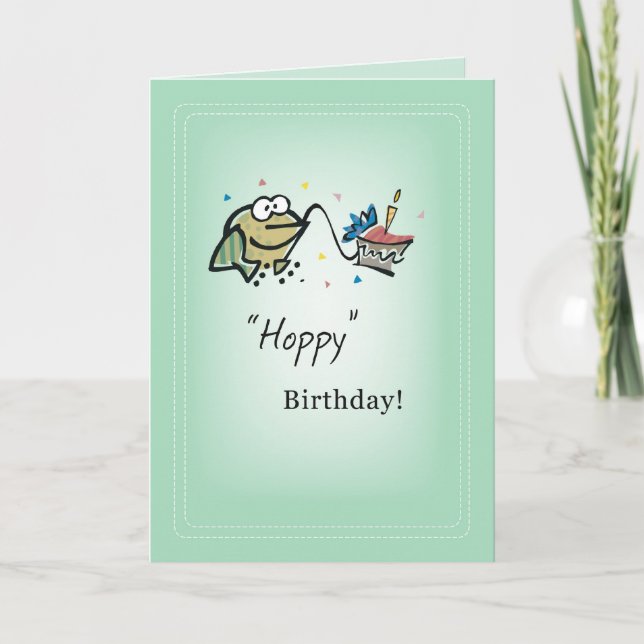 2739 Froschkuchen Geburtstag Karte (Vorderseite)