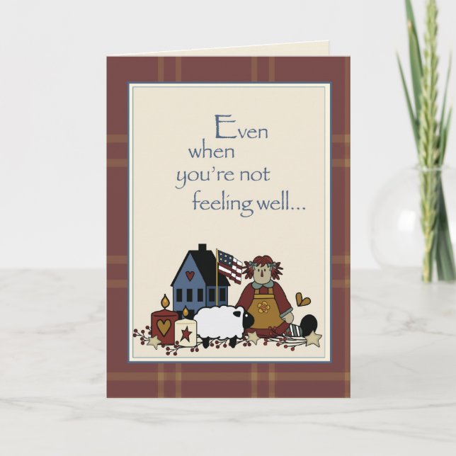 2778 Doll House Sheep Not Well Karte (Vorderseite)
