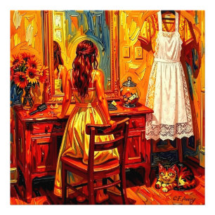 27,03" x 27,03 Trendy Art - Girl Fantasy Fotodruck