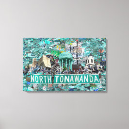 27.50" x 17.75 Stretched Canvas - Streets of NT Leinwanddruck