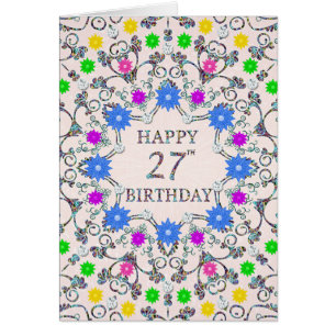 27. Geburtstag Abstrakte Blume