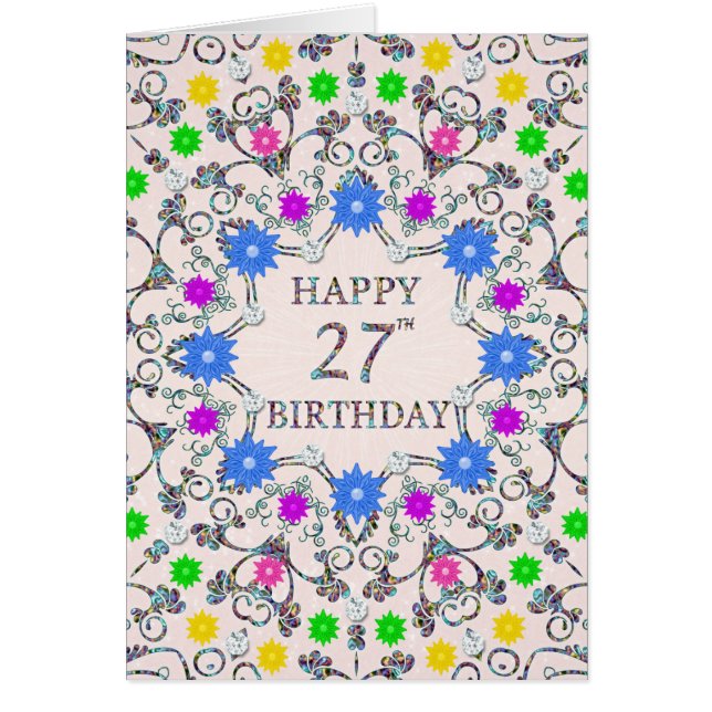27. Geburtstag Abstrakte Blume (Vorne)