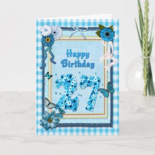 27. Geburtstag mit Scrapbook-Effekt Karte