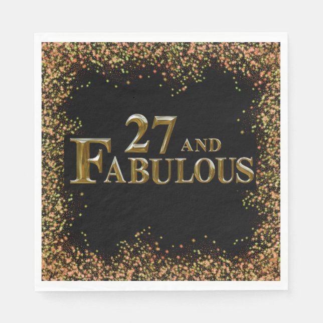 27. Geburtstag Serviette (Vorderseite)