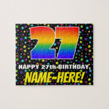 27. Geburtstag — Spaß, farbenfrohe Sternenweltenmu