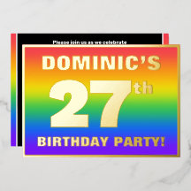 27. Geburtstagsparty: Spaß, farbenfrohe Regenbogen
