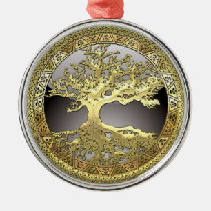 [27] Golden Celtic Tree of Life Ornament Aus Metall