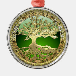 [27] Goldener keltischer Baum des Lebens Ornament Aus Metall