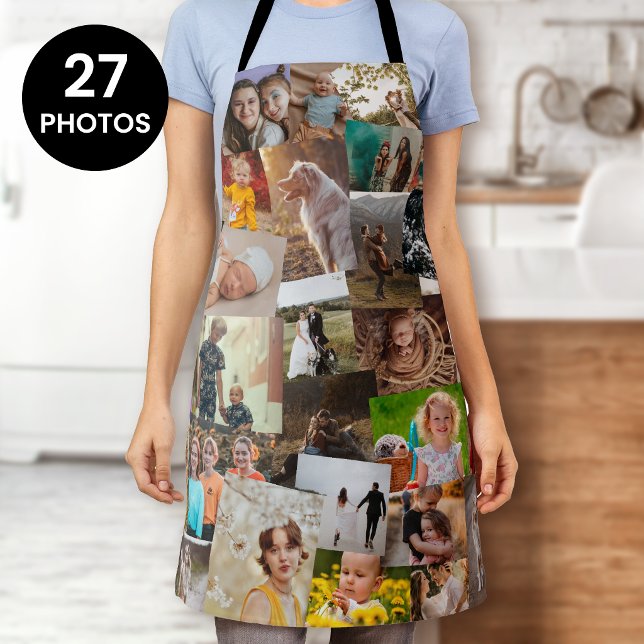 27 Haphazarys überschneidende Fotos Collage Templa Schürze (Von Creator hochgeladen)