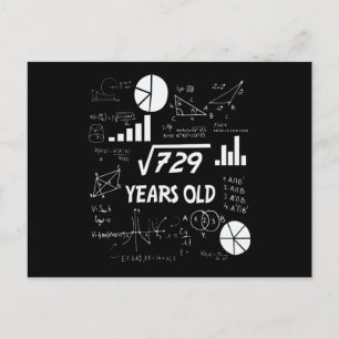 27 Jahre alte Mathelehrerin zum Geburtstag 27. Geb Postkarte
