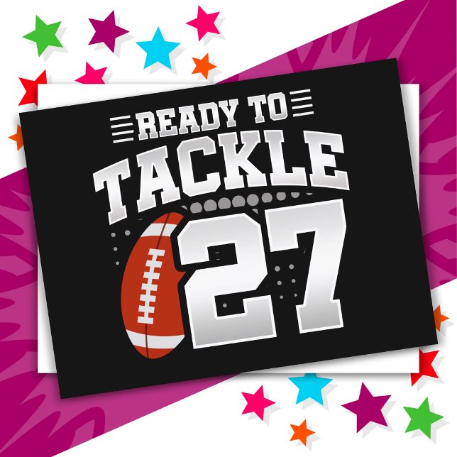 27 Jahre altes Tackle Football Party 27. Geburtsta Postkarte (Von Creator hochgeladen)