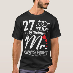 27 Jahre Husband 27 Jahre alt T-Shirt